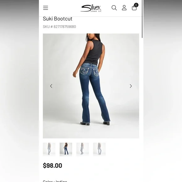 Woman’s SUKI Bootcut Jean by Silver. - Picture 6 of 6